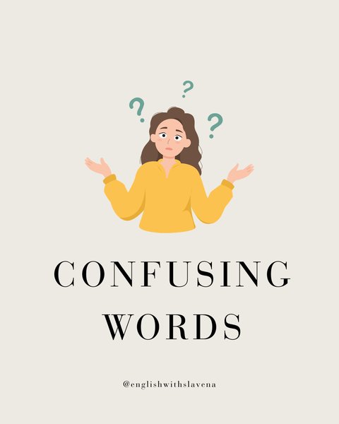 Confusing words in English